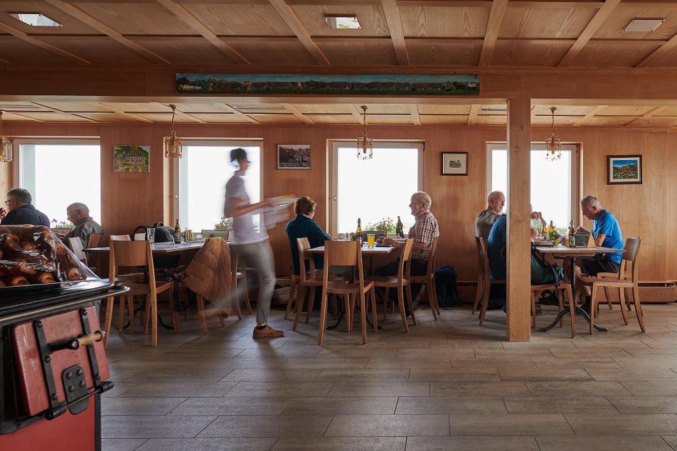 Gaststube im Berggasthaus Staubern
