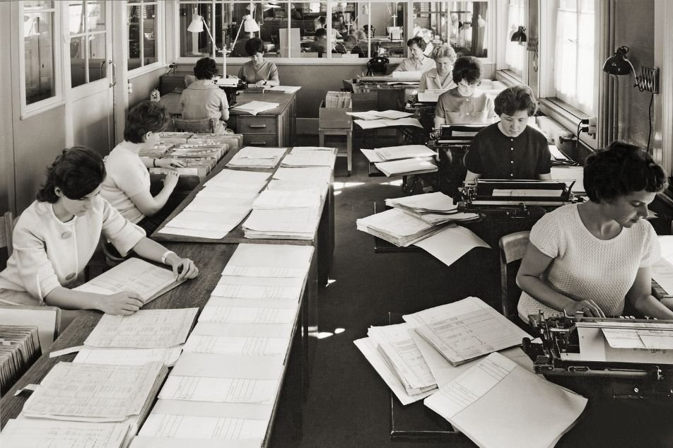 Mitarbeiterinnen Buchhaltung Pistor 1962