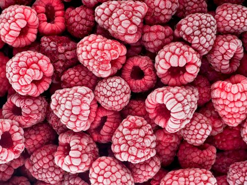 MHD, Tiefgekühlt, Mindesthaltbarkeit, Himbeeren